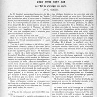 0535 - Page 532 - Partie Scientifique. Travaux Originaux. Des Livres. Pour vivre cent ans ou l’Art de prolonger ses jours, Dr A. Guéniot [G. Duchesne]