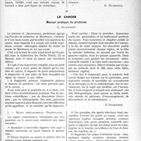 0536 - Page 533 - Partie Scientifique. Travaux Originaux. Des Livres. Pour vivre cent ans ou l’Art de prolonger ses jours, Dr A. Guéniot [G. Duchesne] / Le cancer. Manuel pratique du praticien G. Jeanneney