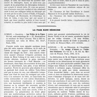 0562 - Page 559 - Partie Professionnelle, Hygiène, Assistance, Mutualité, Intérêts corporatifs, Variétés. Travaux Originaux. L’Actualité Professionnelle. Grand dîner d’automne de l’union médicale latine du 10 décembre 1930. Discours du professeur Gosset / La page sans médecine