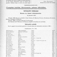 0565 - Page 562 - Partie Professionnelle, Hygiène, Assistance, Mutualité, Intérêts corporatifs, Variétés. Travaux Originaux. Autour des théâtres. Au Théâtre Saint-Georges. « Décalage », Comédie en 3 actes de Monsieur Denys Amiel / Comptes rendus, documents, pièces officielles. Mutualité familiale. Réunion du Conseil d’Administration