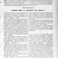 0608 - Page 605 - Partie Scientifique. Travaux Originaux. Le diabète, maladie sociale, par le Dr G. Fischer / Dangers réels et prétendus des rayons x