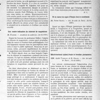 0614 - Page 611 - Partie Scientifique. L'Actualité Scientifique. Les Sociétés Savantes. Paris. Sur les causes de l’insuffisante activité du sérum anti-diphtérique, (Académie de médecine ; 16-12-1930.) / Une contre-indication du chlorure de magnésium, (Académie de médecine ; 23-12-1930.) / L’éclairage artificiel des salles de classe, (Académie de médecine ; 23-12-1930.) / De la valeur du signe d’Empis chez le nourrisson, (Soc. de méd. de Paris ; 14-11-1930.) / Rétrécissement mitral fruste et troubles phonatoires, (Soc. de méd. de Paris ; 14-11-1930.)