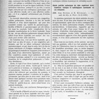 0615 - Page 612 - Partie Scientifique. L'Actualité Scientifique. Les Sociétés Savantes. Paris. Quelques complications pulmonaires au cours et au décours de la fièvre typhoïde, (Soc. méd. des hôpitaux de Paris ; 14-11-1930.) / Abcès putride embolique du lobe supérieur droit. Guérison clinique et radiologique spontanée en six semaines, (Soc. méd. des hôp. de Paris ; 14-11-1930.) / Lyon. Société de médecine et des sciences médicales. Contusion claviculaire sans signature radiographique. Cal volumineux