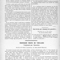 0621 - Page 618 - Partie Scientifique. L'Actualité Scientifique. Les Livres. Le Guide du Praticien, par Dr Henri Barth, J. B. Baillière et Fils, Paris / Les livres qui viennent de paraître… / Pemphigus grave du vieillard. Traitement par l’Acécoline, par M. le Dr René Lefebvre