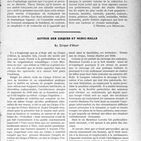 0634 - Page 631 - Partie Professionnelle, Hygiène, Assistance, Mutualité, Intérêts corporatifs, Variétés. Travaux Originaux. La page sans médecine / Autour des cirques et music-halls. Au Cirque d'Hiver