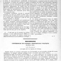 0688 - Page 685 - Partie Scientifique. Travaux Originaux. La thérapeutique au goût du jour. Quand un coeur est devenu insuffisant, il faut : 1e Réduire son travail ; 2e Renforcer son énergie, d’après le Professeur agrégé C. Lian. Comment renforcer l’énergie du coeur insuffisant / Bibliographie. Conférences de clinique chirurgicale pratique, J.-P. Tourneux