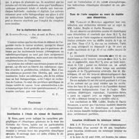0694 - Page 691 - Partie Scientifique. L’Actualité Scientifique. Les Sociétés Savantes. Paris. Sur l’action thérapeutique du sucre associé à l’insuline dans l’insuffisance cardiaque, (Soc. de méd. de Paris ; 14-11-1930.) / Sur la diathermie des cancers, (Soc. de méd. de Paris ; 14-11-1930.) / Toulouse. Société de médecine, chirurgie et pharmacie. Contribution à l’étude du climat de Cauterets / Taux de l’urée sanguine au cours du diabète sans dénutrition / Luxation récidivante du ménisque interne