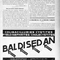 0726 - Page LXIII-723 - A travers l’officiel. Réponses des Ministres aux questions des Parlementaires. Conditions d’admission à l’assistance aux vieillards / Soins aux marins malades débarqués / Le cinquième bal de la médecine française