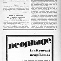 0734 - Page LXXI-731 - Correspondance. Fiscalité. La patente porte sur tous les locaux professionnels / Baux et Locations. Droit à la prorogation. Prix limite du loyer