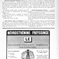 0742 - Page VII-739 - Dernières Nouvelles. Association des Journalistes médicaux français / Fédération régionaliste française / Ligue française contre le rhumatisme / Société odontologique de France