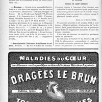 0743 - Page 740-VIII - Dernières Nouvelles. Société des Sciences médicales de Montpellier / Naissance / Aesculape / A travers l’officiel. Service de santé militaire