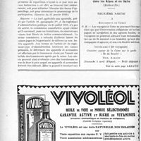 0749 - Page 746-XIV - A travers l’officiel. Réponses des Ministres aux questions des Parlementaires. Assurances sociales. Tarif des appareils / Société médicale du litoral Méditerranéen. Ve Voyage médical de Pâques sur la Côte d’Azur avec excursions en Corse dans les Alpes et en Italie