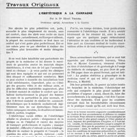 0752 - Page 749 - Partie Scientifique. Travaux Originaux. L’obstétrique à la campagne, par le Dr Henri Vignes