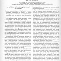 0781 - Page 778 - Partie Professionnelle, Hygiène, Assistance, Mutualité, Intérêts corporatifs, Variétés. Travaux Originaux. Causerie médico-chirurgicale. Impressions et réflexions d’un « opérateur opéré ». Sur le courage, la crainte, la douleur, le moral, la vie et la mort, la reconnaissance, la loi au progrès de la science, la grandeur de la science, d’après « un opéré conscient et ordonné », par le Dr Dartigues. Le médecin ou le chirurgien devant sa maladie