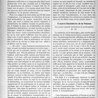 0789 - Page 786 - Partie Professionnelle, Hygiène, Assistance, Mutualité, Intérêts corporatifs, Variétés. Travaux Originaux. Causerie médico-chirurgicale. Impressions et réflexions d’un « opérateur opéré ». Sur le courage, la crainte, la douleur, le moral, la vie et la mort, la reconnaissance, la loi au progrès de la science, la grandeur de la science, d’après « un opéré conscient et ordonné », par le Dr Dartigues. La convalescence ; la délivrance et la victoire / L'oeuvre bienfaitrice de la Science