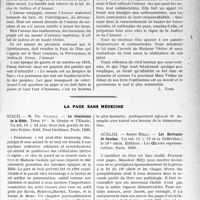 0794 - Page 791 - Partie Professionnelle, Hygiène, Assistance, Mutualité, Intérêts corporatifs, Variétés. Travaux Originaux. Hygiène sociale. La femme et l’amour dans la Société de demain [J. Noir] / La page sans médecine