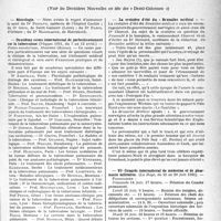 0800 - Page 797 - Partie Professionnelle, Hygiène, Assistance, Mutualité, Intérêts corporatifs, Variétés. Reportage Professionnel. Nouvelles et Informations. Nécrologie [Dr Pissavy, Dr Odin, Dr Paris, Dr Madelaine] / Deuxième cours international de perfectionnement sur la tuberculose / La croisière d’été du « Bruxelles médical » / VIe Congrès international de médecine et de pharmacie militaires