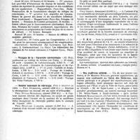 0801 - Page 798 - Partie Professionnelle, Hygiène, Assistance, Mutualité, Intérêts corporatifs, Variétés. Reportage Professionnel. Nouvelles et Informations. VIe Congrès international de médecine et de pharmacie militaires / Voyages de la « Caravane universitaire » / Société nationale de chirurgie / V. H. G / Nos confrères artistes
