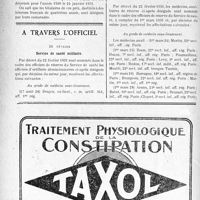 0821 - Page 818-X - Dernières nouvelles. Respectons le secret médical / Prix des laboratoires Gobey / A travers l’officiel. Service de santé militaire