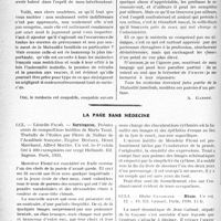 0859 - Page 856 - Partie Professionnelle, Hygiène, Assistance, Mutualité, Intérêts corporatifs, Variétés. Travaux Originaux. Mutualité familiale. L'opinion d’un profane [A. Gassot] / La page sans médecine