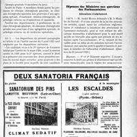 0870 - Page LV-867 - A travers l’officiel. Enseignement de la médecine / Réponses des Ministres aux questions des Parlementaires. Allocations d’allaitement