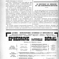 0873 - Page 870-LVIII - A travers l’officiel. Une conférence à l’Hôtel Chambon. Sur la structure de la personnalité humaine / Le doctorat en médecine et les chirurgiens-dentistes