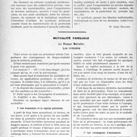 0923 - Page 920 - Partie Professionnelle, Hygiène, Assistance, Mutualité, Intérêts corporatifs, Variétés. La médecine des collectivités [Dr Paul Boudin] / Mutualité familiale. Le Risque Maladie. Les remèdes [H. Mignon]