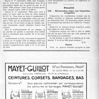 0932 - Page XLI-929 - Correspondance. Baux et Locations. Durée et conditions de la prorogation / Fiscalité. Réclamation contre une imposition irrégulière
