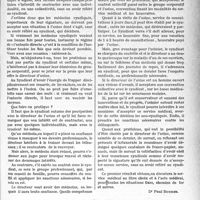 0982 - Page 979 - Partie Professionnelle, Hygiène, Assistance, Mutualité, Intérêts corporatifs, Variétés. Travaux Originaux. Chronique syndicale. Conflit à propos de « situation fixe » [Dr Paul Boudin] / Un consortium de syndicats de médecins, de chirurgiens dentistes et de sages-femmes doit-il être déclaré illégal ? [Dr Paul Boudin]