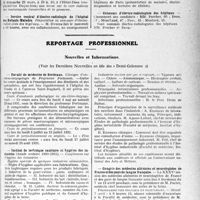 0996 - Page 993 - Partie Professionnelle, Hygiène, Assistance, Mutualité, Intérêts corporatifs, Variétés. Hôpitaux de l’assistance publique de Paris. Enseignement, concours, avis divers / Reportage Professionnel. Nouvelles et Informations. Faculté de médecine de Bordeaux / Institut de technique sanitaire et hygiène des industries / Congrès des médecins aliénistes et neurologistes de France et des pays de langue française
