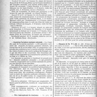 0997 - Page 994 - Partie Professionnelle, Hygiène, Assistance, Mutualité, Intérêts corporatifs, Variétés. Reportage Professionnel. Nouvelles et Informations. Congrès des médecins aliénistes et neurologistes de France et des pays de langue française / Journées d’aviation sanitaire coloniale / Prix international du trachome / Congrès international d’études sur la population / Chemins de fer P. L. M
