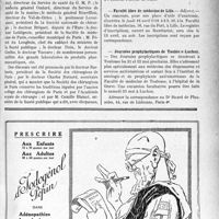 1014 - Page VII-1011 - Dernières nouvelles. Le banquet de la Société des chirurgiens de Paris / Prix Erlich / Faculté libre de médecine de Lille / Journées prophylactiques de Toulouse-Luchon