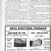 1015 - Page 1012-VIII - Dernières nouvelles. Hôpitaux de Lyon / Hôpitaux de Grenoble / XXIVe Voyage d’études médicales / Secours sur route / Département de l’Hérault