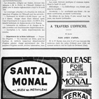 1016 - Page IX-1013 - Dernières nouvelles. Département de l’Hérault / Département de la Seine-Inférieure / Faculté de médecine de Paris / A travers l’officiel. Asiles publics d’aliénés