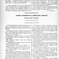 1063 - Page 1060 - Partie professionnelle, Hygiène, Assistance, Mutualité, Intérêts corporatifs, Variétés. Travaux Originaux. Chronique médico-militaire. Fonctionnement du Service de Santé d'une Région en temps de guerre. Troisième exercice pratique de l’École d’instruction et de perfectionnement du Service de la santé de la région de Paris, 15 mars 1931, Médecin Colonel Schickelé [G. Duchesne] / Conseil supérieur de l’assistance publique. Procès-verbal analytique, Première Session de 1931, Séance du lundi 2 février 1931 [Dr Paul Boudin]