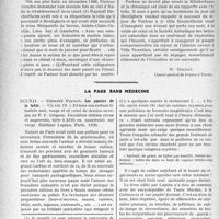 1067 - Page 1064 - Partie professionnelle, Hygiène, Assistance, Mutualité, Intérêts corporatifs, Variétés. Travaux Originaux. Variété. Pasteur et l’Italie / La page sans médecine