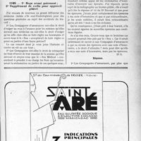 1080 - Page LXIX-1077 - Correspondance. Assurances sociales. Délivrance d’une ceinture abdominale à la femme d’un assuré social / Application du Tarif Fallières. 1° Reçu avant paiement ; 2° Supplément de radio pour appareil plâtré
