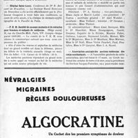 1090 - Page VII-1087 - Dernières nouvelles. XVe croisière « Bruxelles-médical » : Spitzberg. Banquise. Eté 1931 / Hôpital Saint-Louis / F. E. M. Société de secours mutuels et de retraites pour femmes et enfants de médecins / F. E. M / Association amicale des anciens médecins des corps combattants