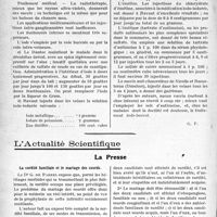 1111 - Page 1108 - Partie scientifique. Travaux Originaux. La clinique au goût du jour. La maladie de Nicolas Favre, (Lymphogranulomatose inguinale subaiguë), d’après MM. Paul Chevallier et Jean Bernard / L’Actualité Scientifique. La Presse. La surdité familiale et le mariage des sourds [(La Presse médicale, 14 janvier 1931.)]