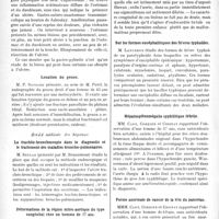 1117 - Page 1114 - Partie scientifique. L’Actualité Scientifique. Les Sociétés Savantes. Lyon. Société de médecine et des sciences médicales. Pyloro-duodénite traitée par gastro-entérostomie. Ulcère peptique secondaire de la bouche anastomotique / Luxation du genou / Société médicale des hôpitaux. La trachéo-bronchoscopie dans le diagnostic et le traitement des maladies broncho-pulmonaires / Déformations de la région mitro-aortique du type congénital chez un homme de 47 ans / Sur les formes encéphalitiques des fièvres typhoïdes / Hépatosplénomégalie syphilitique fébrile / Forme anormale de cancer de la fête du pancréas