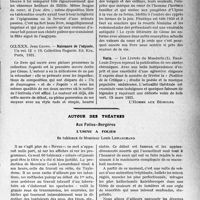 1220 - Page 1217 - Partie professionnelle, Hygiène, Assistance, Mutualité, Intérêts corporatifs, Variétés. Travaux Originaux. La page sans médecine / Autour des théâtres. Aux Folies-Bergères. L’usine à folies, 60 tableaux de Monsieur Louis Lemarchand