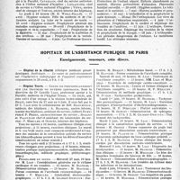 1223 - Page 1220 - Partie professionnelle, Hygiène, Assistance, Mutualité, Intérêts corporatifs, Variétés. Faculté de médecine de Paris. Enseignement et actes de la Faculté / Hôpitaux de l’assistance publique de Paris. Enseignement, concours, avis divers