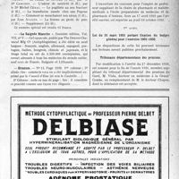1244 - Page IX-1241 - Dernières nouvelles. Aesculape / «La Saignée Blanche » / Erratum / A travers l’officiel. Avis de concours pour un emploi de professeur suppléant à l’école préparatoire de médecine et de pharmacie d'Amiens / Loi du 31 mars 1931 portant fixation du budget général pour l’exercice 1931-1932 / Tribunaux départementaux des pensions