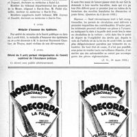 1245 - Page 1242-X - A travers l’officiel. Tribunaux départementaux des pensions / Médaillé d’honneur des épidémies / Décret du 3 avril portant réorganisation du Conseil supérieur de l’Assistance publique / Réponses des Ministres aux questions des Parlementaires. Délivrance des permis de circulation
