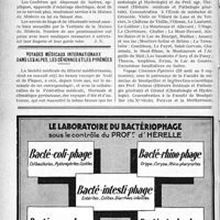 1247 - Page 1244-XII - A travers l’officiel. L’Infirmerie de la Maison du Médecin / Voyages médicaux internationaux dans les Alpes, les Cévennes et les Pyrénées
