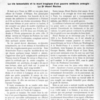 1250 - Page 1247 - Propos du jour. La vie lamentable et la mort tragique d’un pauvre médecin aveugle : Le Dr Henri Racine [J. Noir]