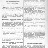 1274 - Page 1271 - Partie scientifique. L’Actualité Scientifique. Les Sociétés Savantes. Lyon. Société médicale des hôpitaux. Tumeur ponto-cérébelleuse. Intervention / Lille. Société médicale et anatomo-clinique. Séance du 13 janvier 1931 / Séance du 27 janvier 1931