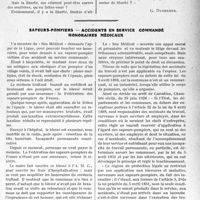 1284 - Page 1281 - Partie professionnelle, Hygiène, Assistance, Mutualité, Intérêts corporatifs, Variétés. Travaux Originaux. L’Actualité Professionnelle. Les correspondances sur la pléthore et une répartition réglementée. Si le plafond est atteint, comment faire pour ne pas le crever ? Rôle possible du syndicalisme [G. Duchesne] / Sapeurs-pompiers — accidents en service commandé honoraires médicaux [Dr Paul Boudin]