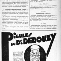 1320 - Page IX-1317 - Dernières nouvelles. Société internationale de chirurgie / Dispensaires antituberculeux de la Drôme / A travers l'officiel. Enseignement de la médecine / Écoles d’infirmiers / Enseignement de la médecine