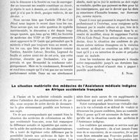 1327 - Page 1324 - Propos du jour. Le réveil d’une vieille question de déontologie : le secret médical [J. Noir] / La situation matérielle des médecins de l’Assistance médicale indigène en Afrique occidentale française [J. Noir]